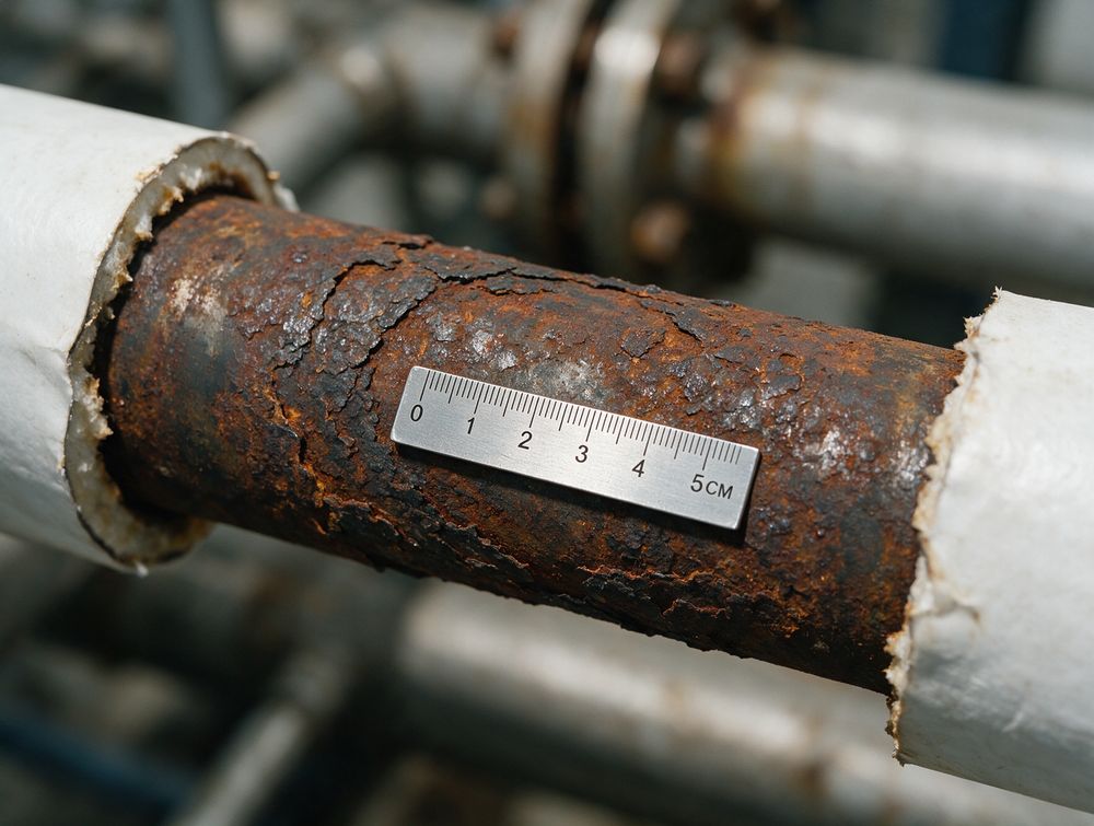 Corrosion under insulation on piping